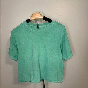 Chemistry Mint Green Cropped Crewneck Tee